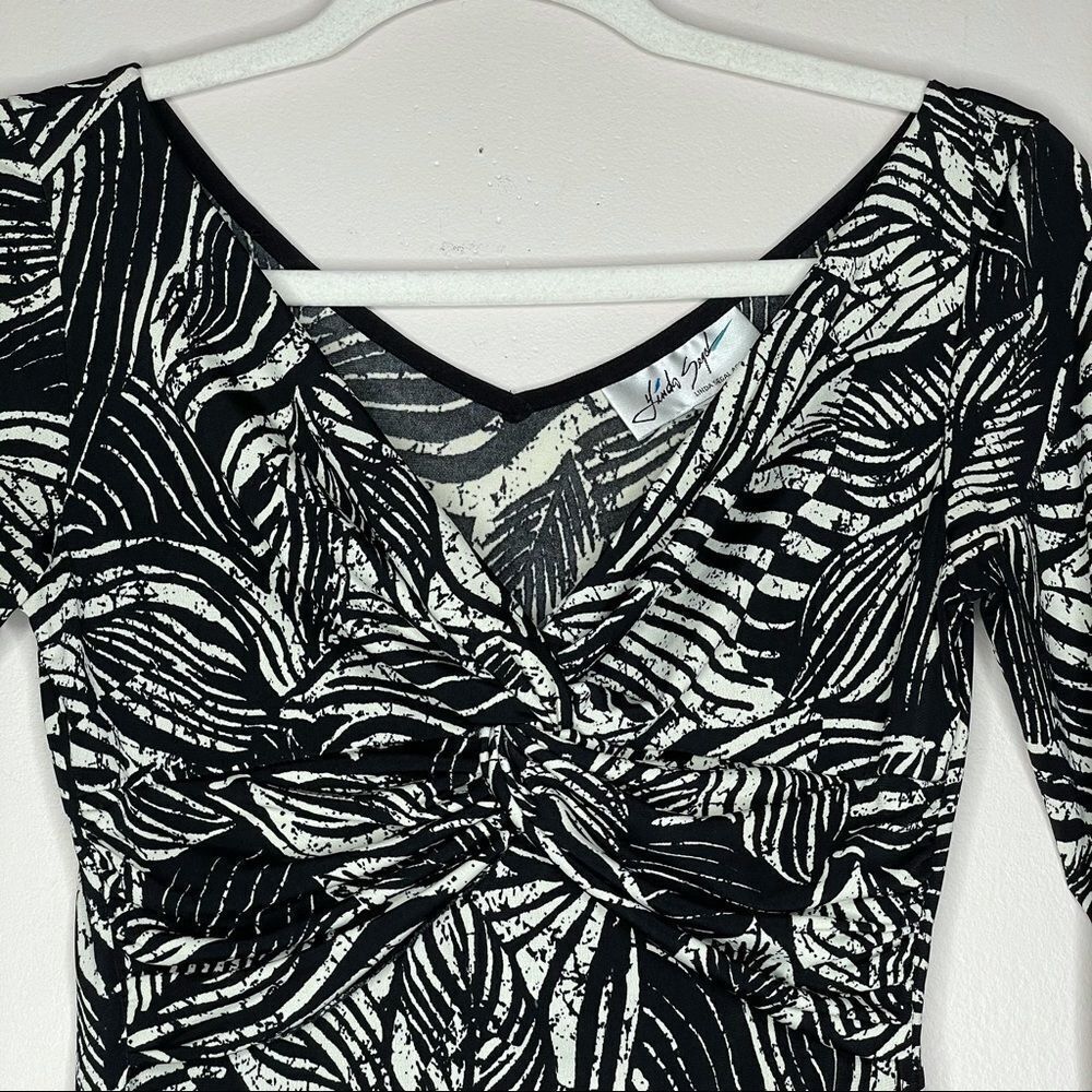 Linda Segal | VTG retro‎ vneck long sleeve blouse - Picture 2 of 7